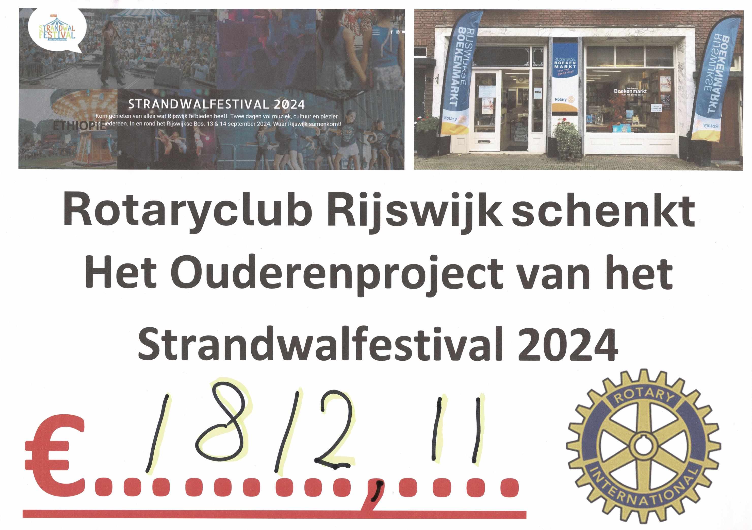 Cheque Rotary voor Strandwalfestival