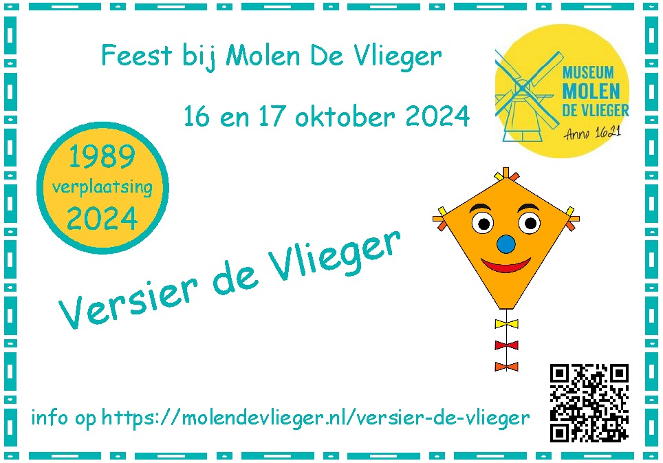 FLYER Molen De Vlieger met QR code versier de vlieger