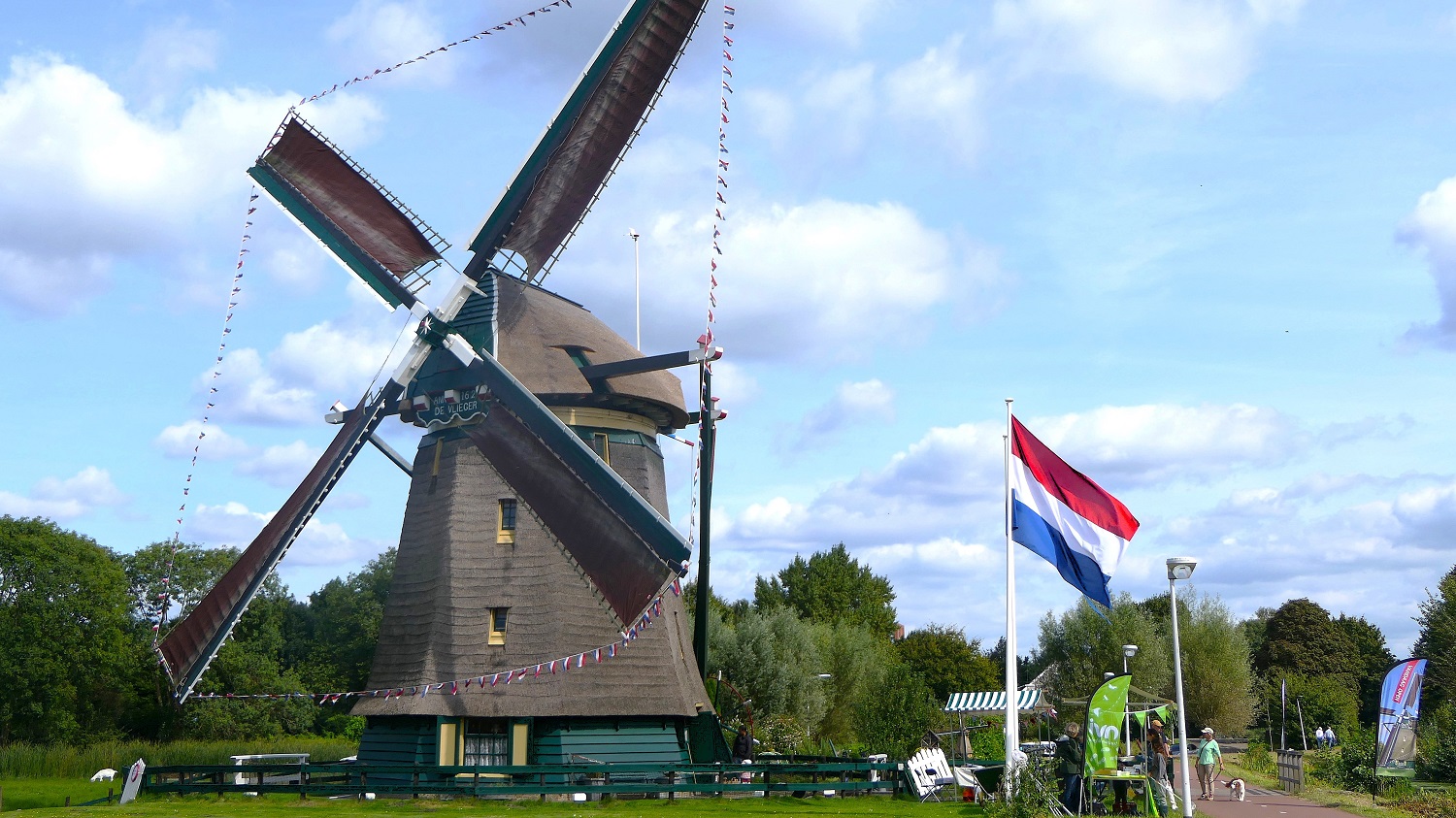 Open Monumentendag Molen De Vlieger vlaggetjes