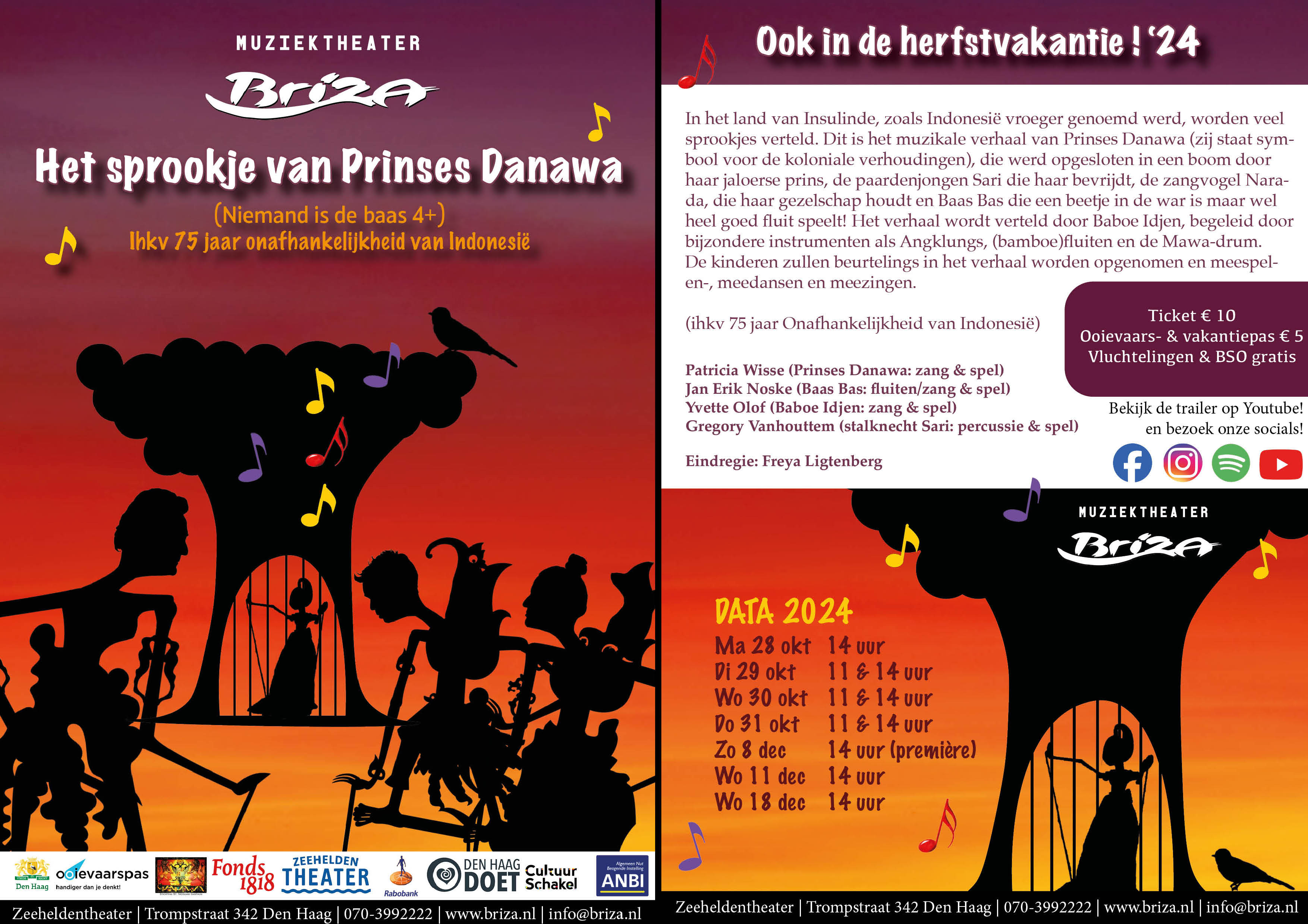 Het sprookje van Prinses Danawa liggende flyer