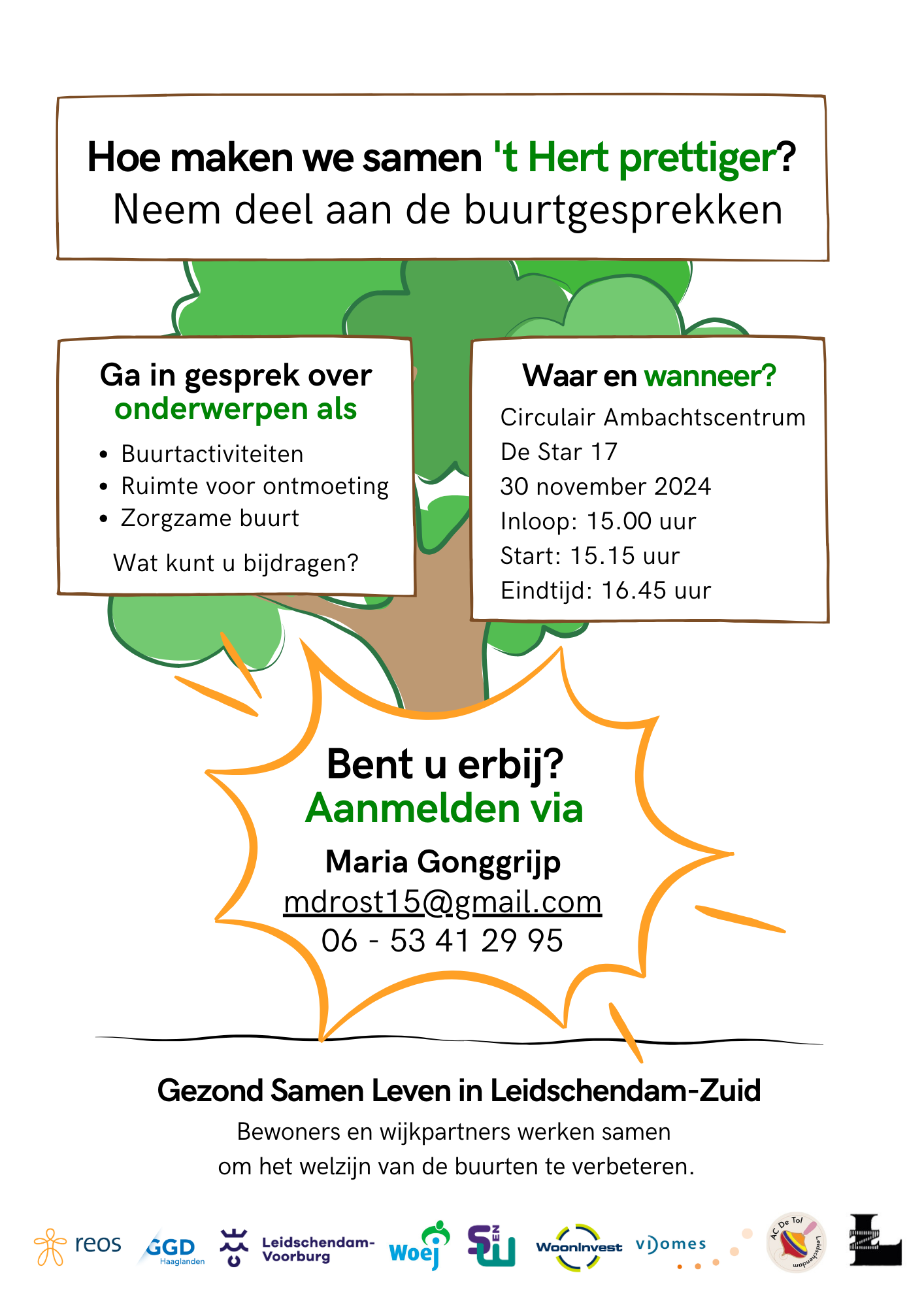 Uitnodiging Buurtgesprek   t Hert