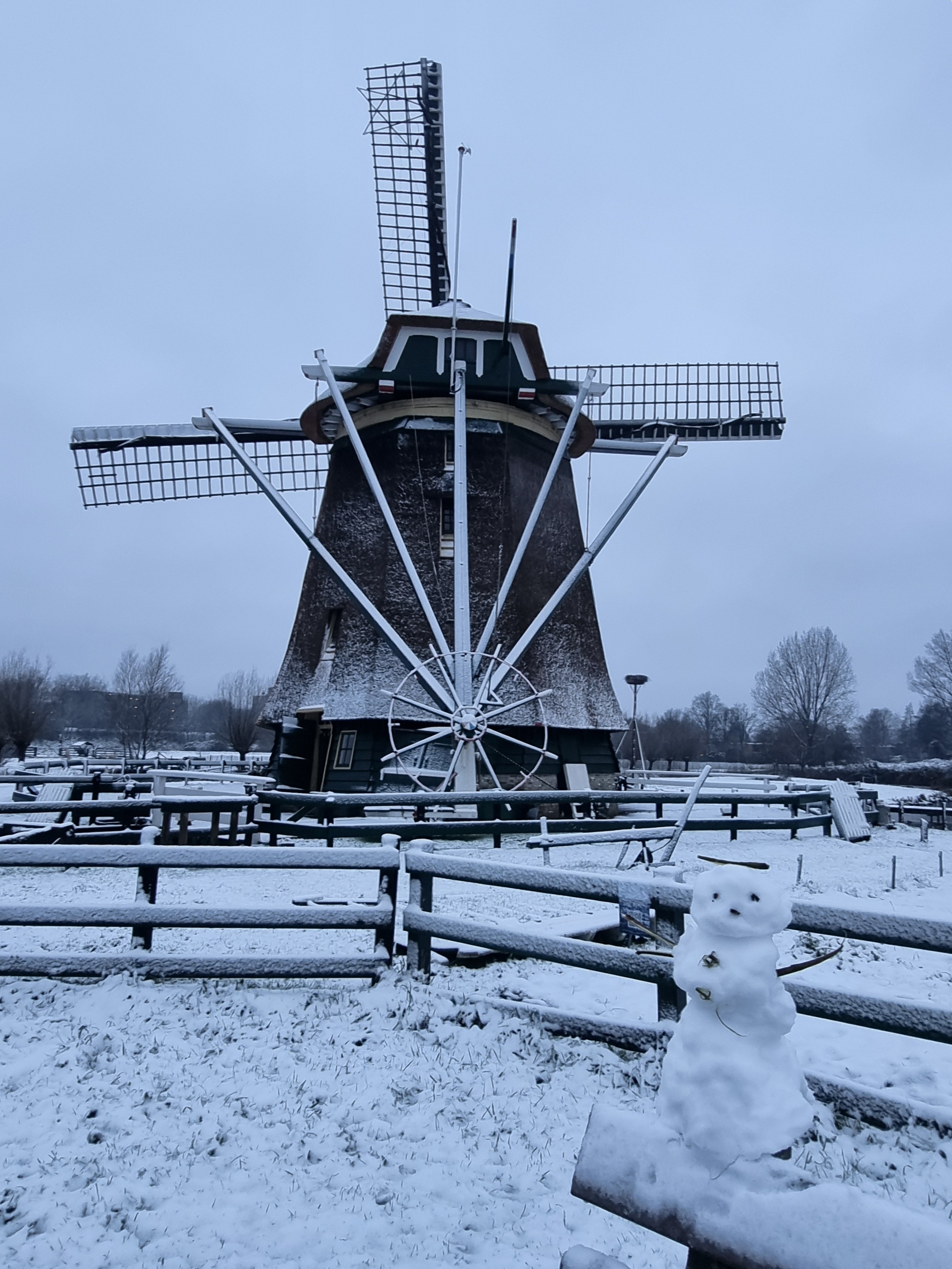 Molen de Vlieger in besneeuwd winterlandschap 2