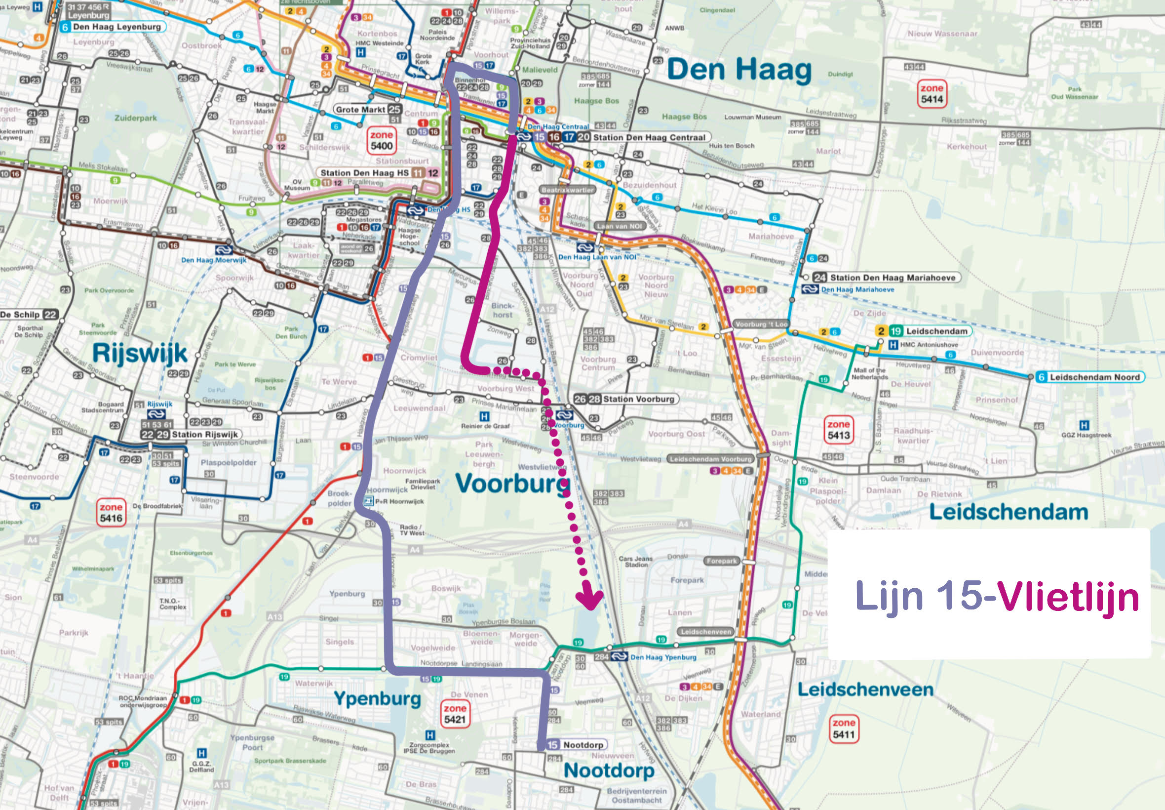 Lijn 15 Vlietlijn juiste plaatje