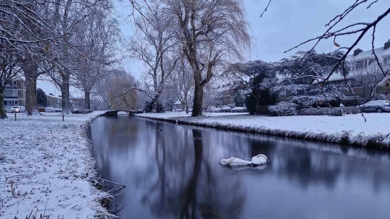 Pr Marijkekade in de sneeuw